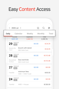 Expense tracking dashboard